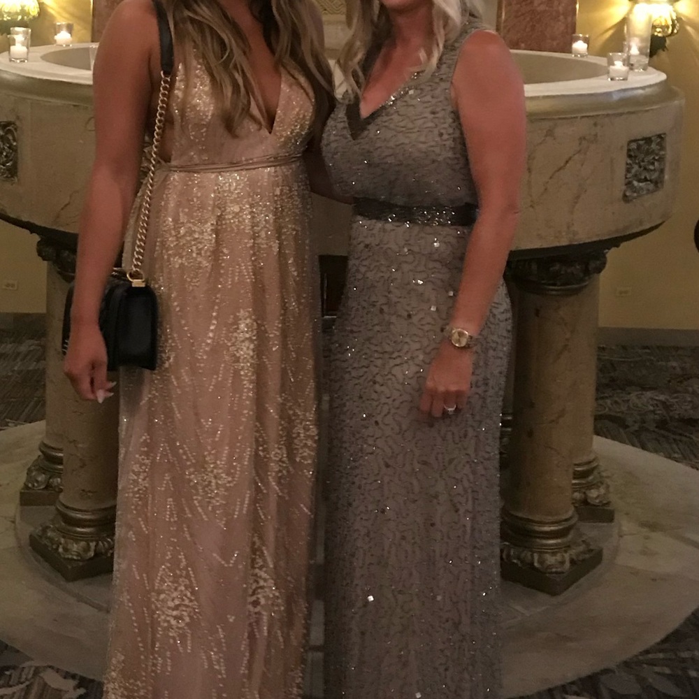 Completely Beaded Full Length Beautiful Adrianna … - image 5